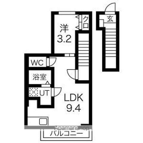 ロジェ コンフォールⅢ(1LDK/2階)の間取り写真