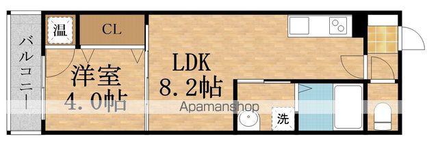 エフアセシアLICHT(1LDK/3階)の間取り写真