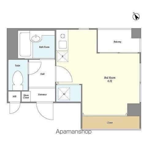 ヴィラ南蒲田(ワンルーム/6階)の間取り写真