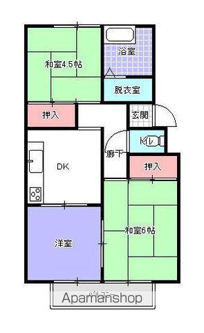 西島ハイツ(3DK/2階)の間取り写真
