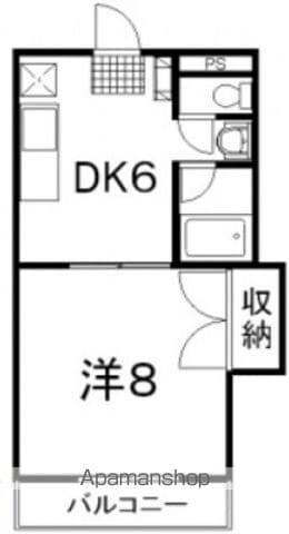 エスペールⅠ(1DK/3階)の間取り写真