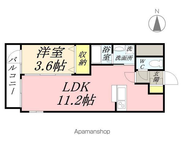 AXⅠS今(1LDK/4階)の間取り写真