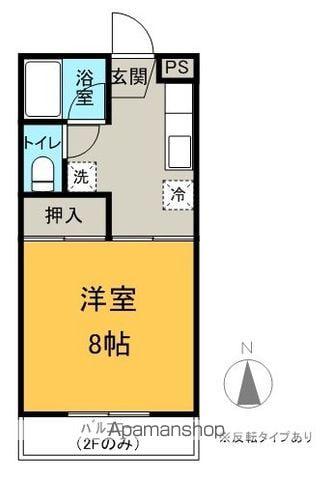 アローハイツ(1K/1階)の間取り写真