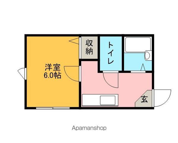 ルミナス21(1K/2階)の間取り写真
