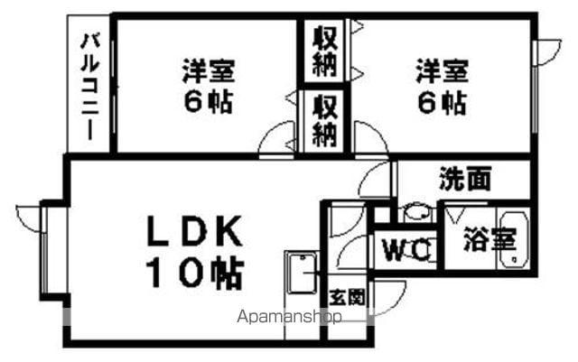ステージハウス(2LDK/1階)の間取り写真