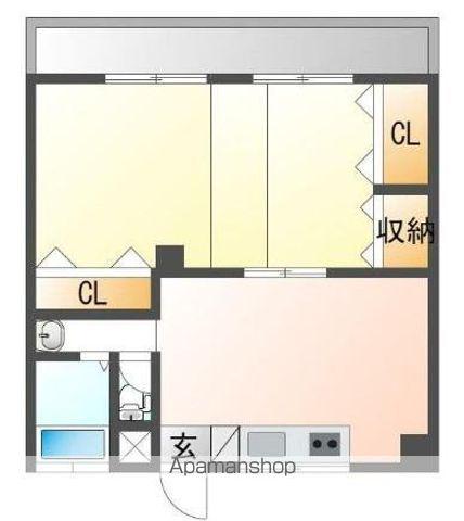 JTアパートメント(1LDK/5階)の間取り写真
