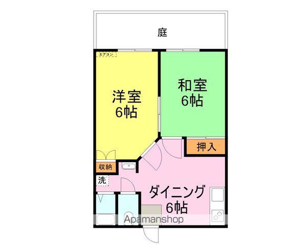 EAハイムⅡ(2DK/2階)の間取り写真