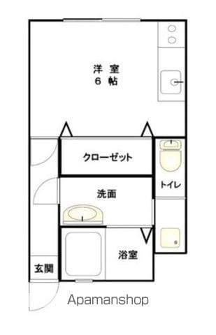 サンマリノ龍ケ原A棟(ワンルーム/1階)の間取り写真