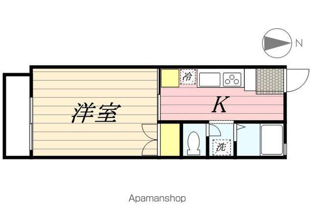 あびたしおん三鷹(1K/1階)の間取り写真