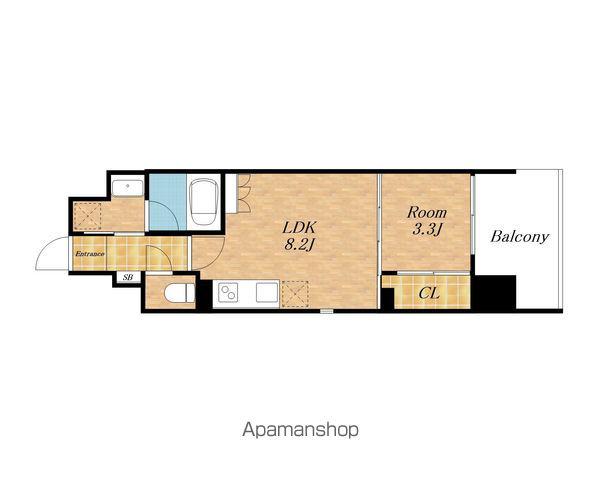エルミナロッサ(1LDK/4階)の間取り写真