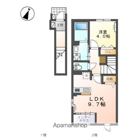 室町アパート工事(1LDK/2階)の間取り写真