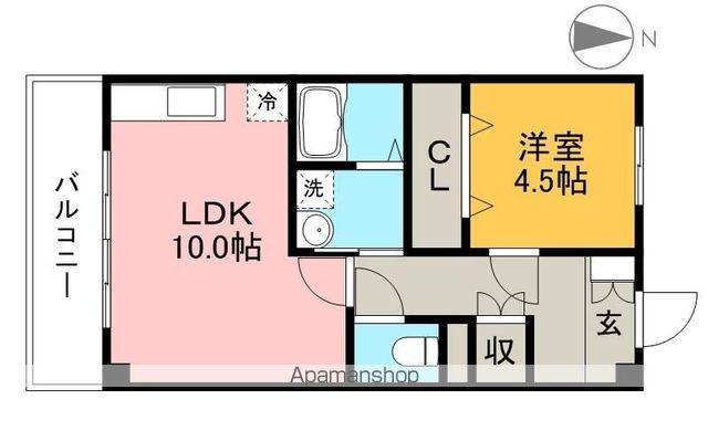 サンハイツ88(1LDK/4階)の間取り写真