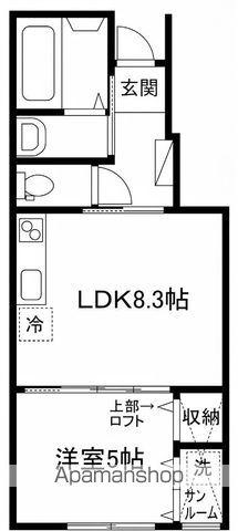 DUNE(1LDK/1階)の間取り写真