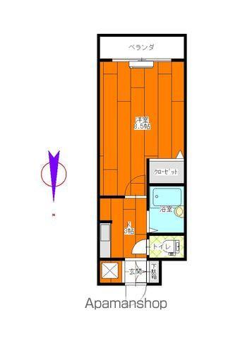 フレグランス萩原(1K/2階)の間取り写真