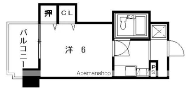 ダイアパレス比治山公園(1K/2階)の間取り写真