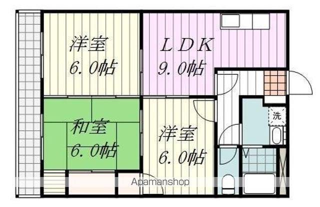 パラシオール永木(3LDK/2階)の間取り写真