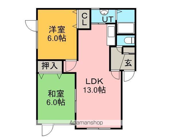 サンハイム(2LDK/1階)の間取り写真