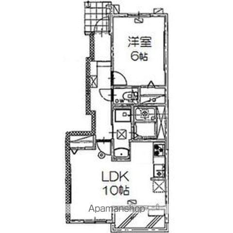 ピュア・モンブラン(1LDK/1階)の間取り写真