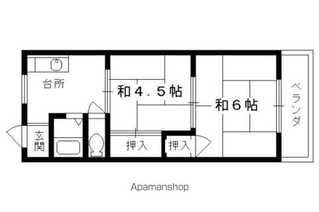 コーポ十条(2K/3階)の間取り写真