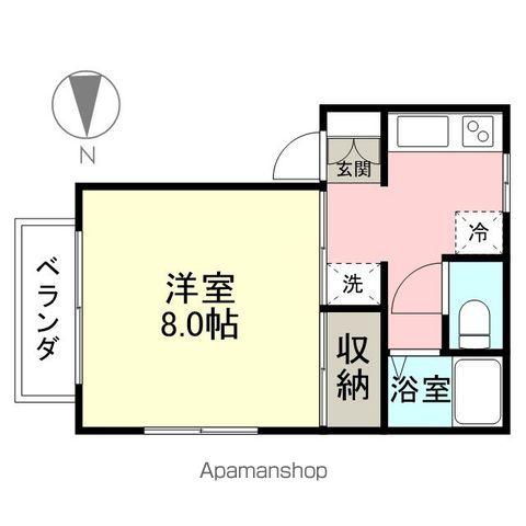メゾンリバーサイド(1K/1階)の間取り写真