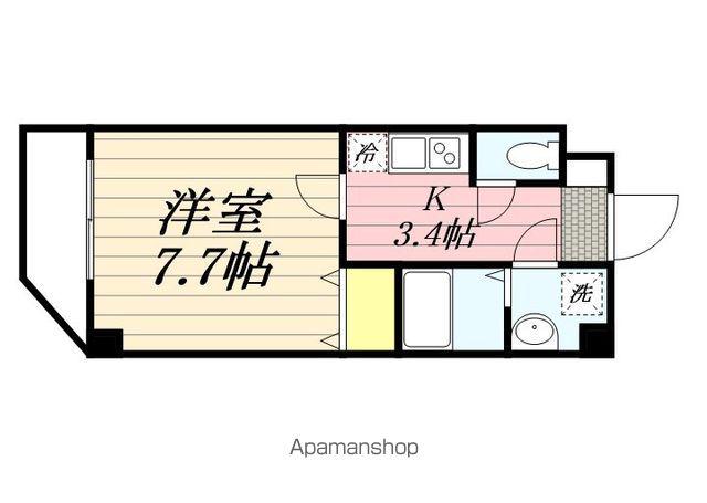 PREFERRED KASHIWA(1K/2階)の間取り写真