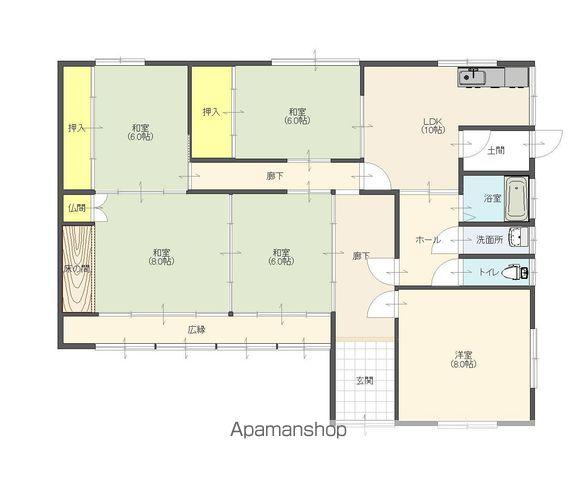 和歌山県日高郡日高町 2階建 築157年(5LDK)の間取り写真