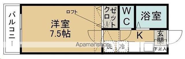 サンスイート八乙女(1K/1階)の間取り写真