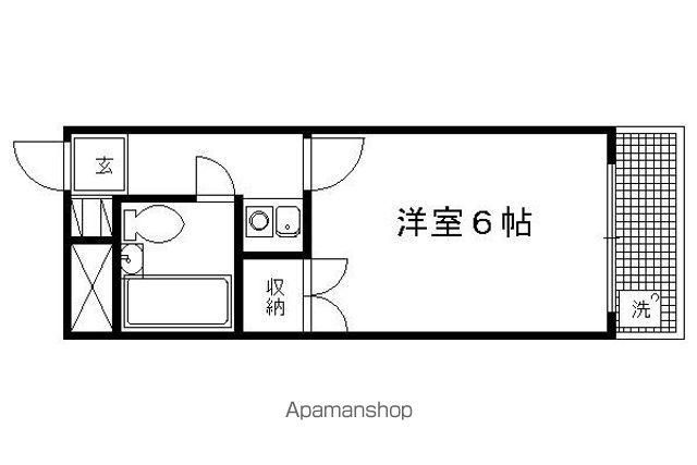 ハイツ静市(1K/2階)の間取り写真
