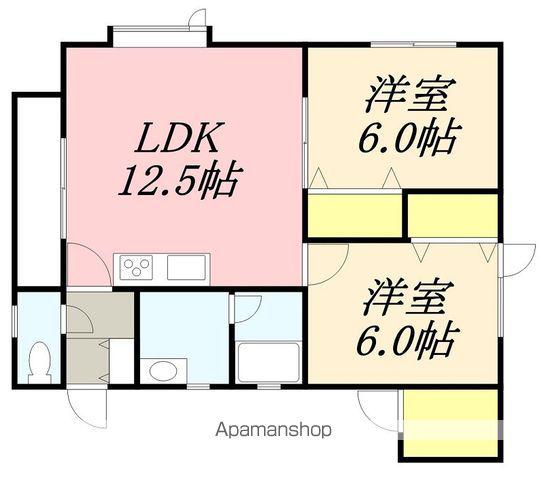 メゾンELLE Ⅱ(2LDK/2階)の間取り写真