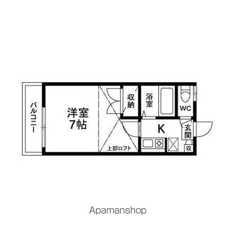 レヴァンテ向陽台(1K/2階)の間取り写真
