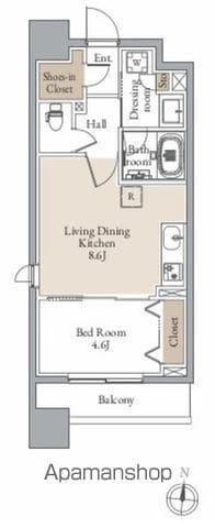 レジディア仙台北四番丁プレイス(1LDK/12階)の間取り写真