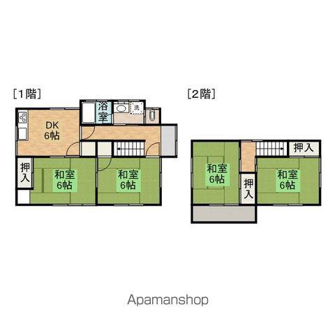 伊予鉄道城南線 道後公園駅 徒歩25分 2階建 築47年(4DK)の間取り写真
