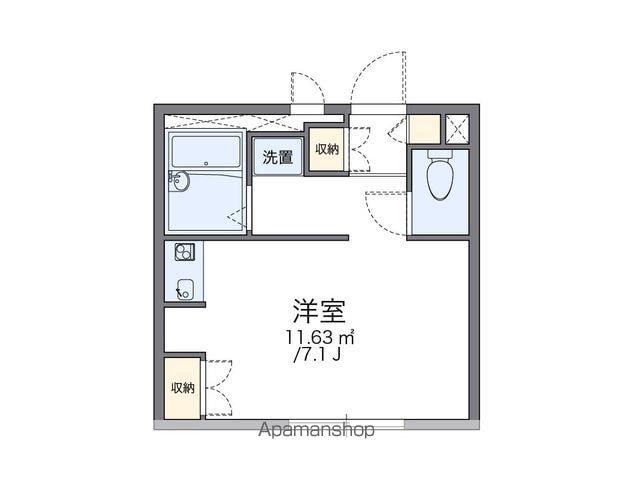 レオパレスオクムラ(1K/2階)の間取り写真