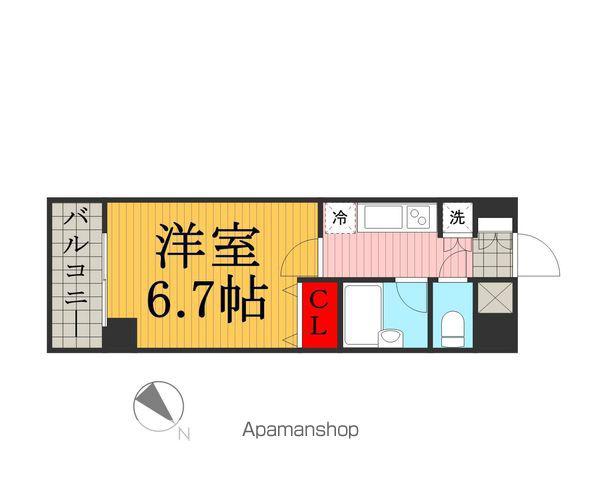 ステージファースト三軒茶屋Ⅱ(1K/5階)の間取り写真