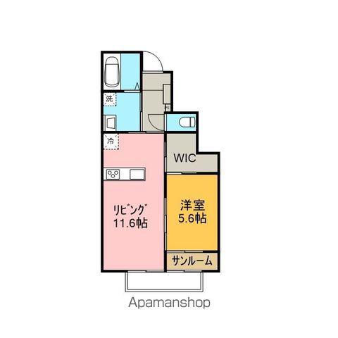 フェリーチェGK A棟(1LDK/1階)の間取り写真