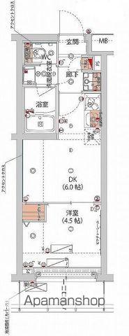 ハーモニーレジデンス新宿 THE ノース(1DK/3階)の間取り写真