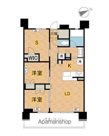 八王子レジデンス(2LDK/6階)の間取り写真