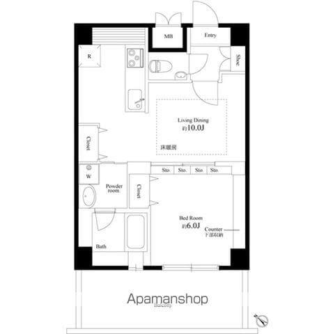 八潮PARK SQUARE(1LDK/10階)の間取り写真