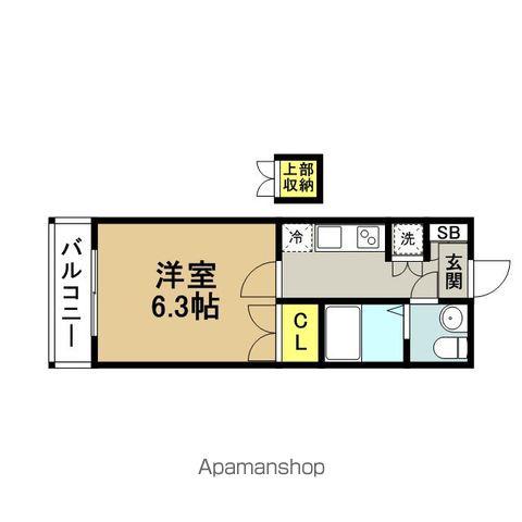 サヴォイレジェント(1K/6階)の間取り写真