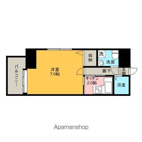 エステート・モア・平尾パージュ(1K/13階)の間取り写真