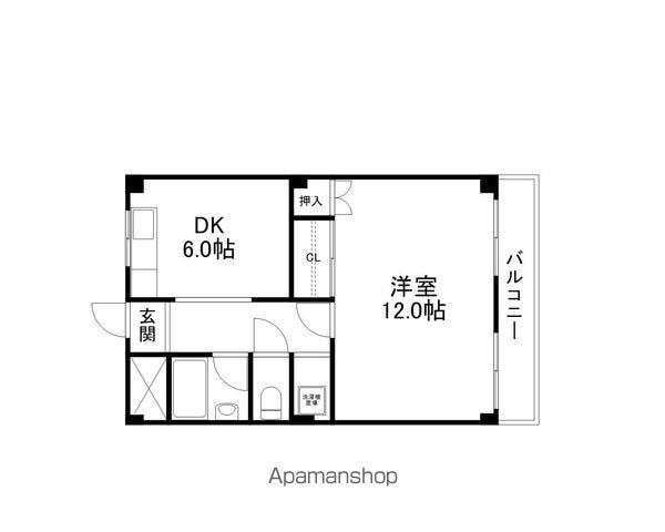 浅田センチュリーマンションⅠ(1DK/2階)の間取り写真