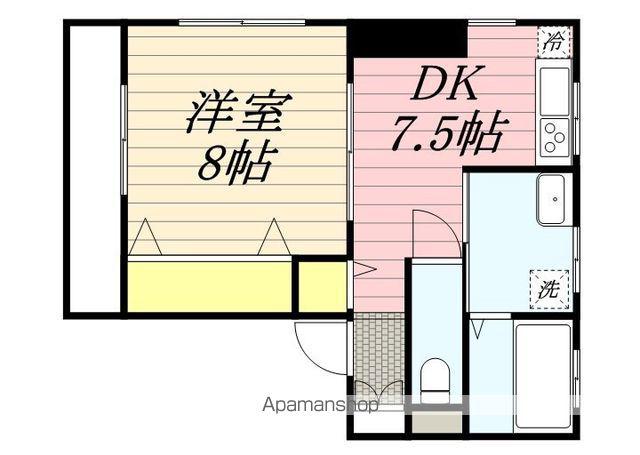 アールハウスⅡ(1DK/2階)の間取り写真