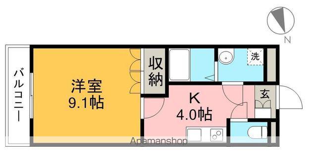 トランキーロ(1K/2階)の間取り写真