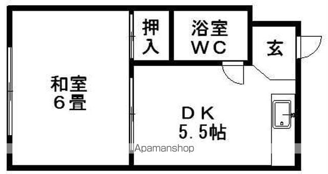 プレジデント円山(1DK/8階)の間取り写真