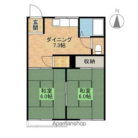 コーポアリエッタ(2K/1階)の間取り写真