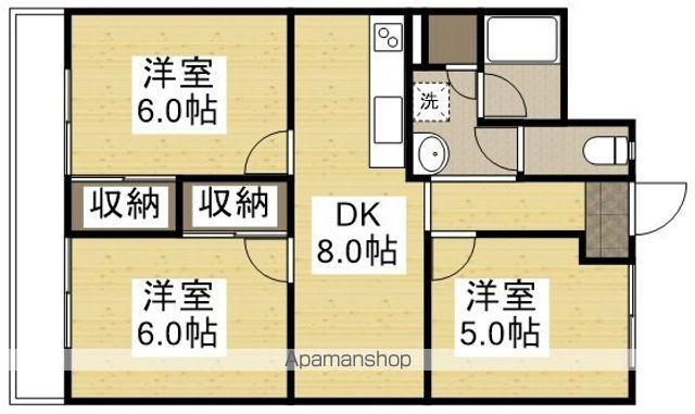 大建アーバンハイツ(3DK/4階)の間取り写真