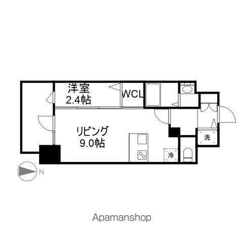 CREST TAPP志賀本通(1LDK/10階)の間取り写真
