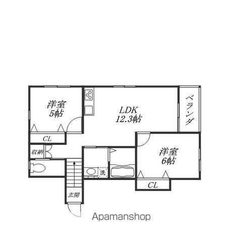 コンフォール(2LDK/2階)の間取り写真