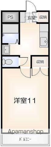 コーポ大原5(1K/2階)の間取り写真