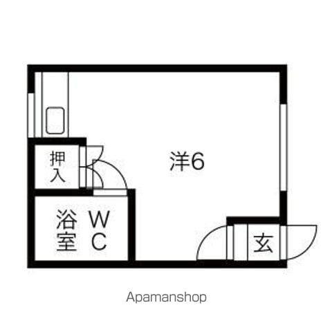 コーポフロンティア(ワンルーム/1階)の間取り写真